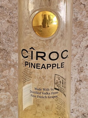 Ciroc Pineapple bottle like new, empty for decoration