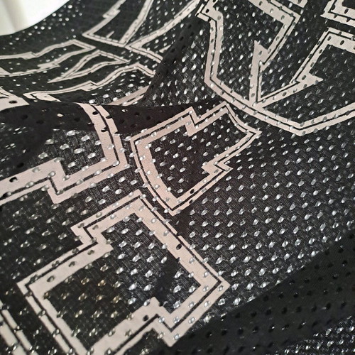 Oversized black mesh short-sleeve shirt like new, size M