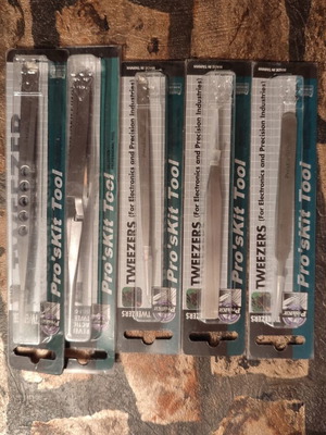 Pros Kit Tweezers set of 5 new