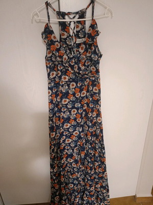 Molly Bracken long floral dress like new, blue and orange