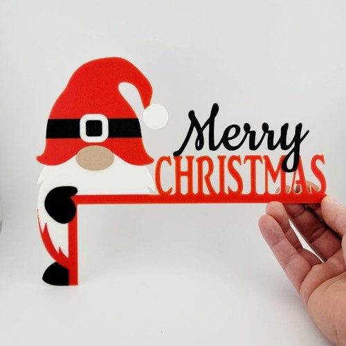 Merry Christmas Gnome Door Corner new, 20x24 cm
