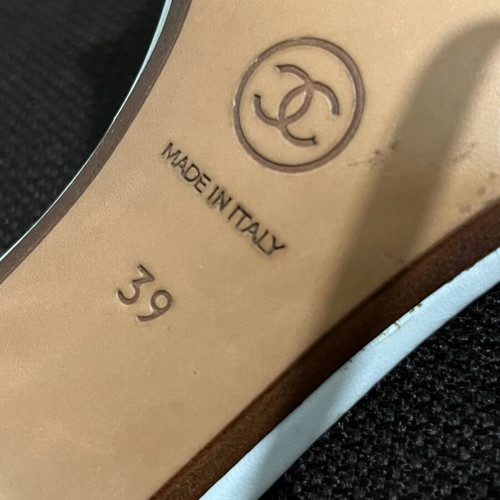 Chanel sandals women's size 39 used, white and red
