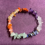 Chakra elastic bracelet with crystals