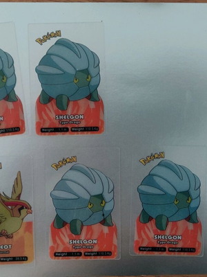 Pokemon transparent cards like new, pack of 5