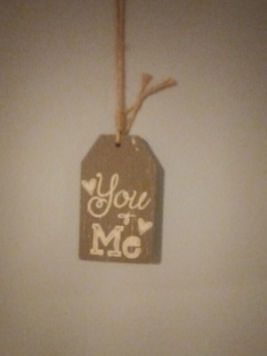 Hanging decorative item grey new