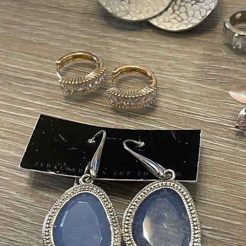 Earrings set of seven pairs stainless steel used