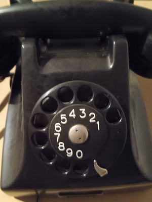 Ericsson vintage collectible rotary phone, black bakelite