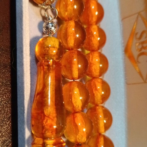 Amber Worry Beads Baltic Handmade with Silk Tassel