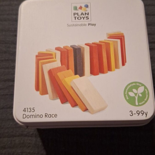 Wooden Domino Board Game Plan Toys like new for 1 player 3+ years
