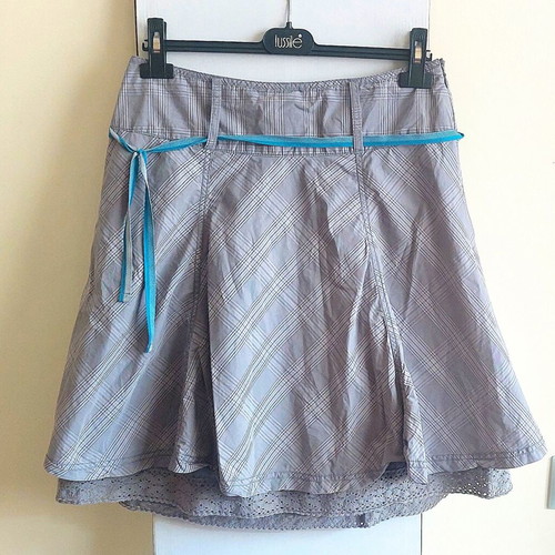 Street One midi skirt, rockabilly, size Large, grey plaid