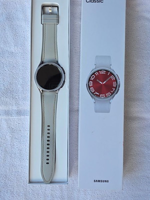 Samsung Galaxy Watch6 Classic Bluetooth ατσάλι 43mm μεταχειρισμένο, αδιάβροχο, παλμογράφος