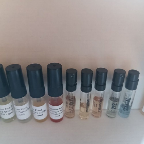Mini men's perfume discovery set used, 10 pieces with Tom Ford and more