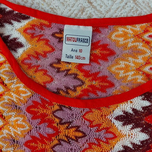 Summer blouse like new, red multicolor, size 140 cm for 10 years