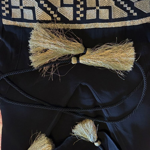 Kaftani black dress with gold embroidery like new