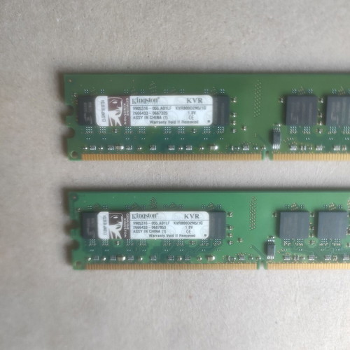 Kingston DDR2 RAM set 2GB (2x1GB) 800MHz PC2-6400 like new
