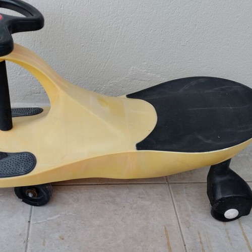 Children's pedal car used, single-seat yellow