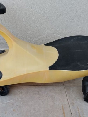 Children's pedal car used, single-seat yellow