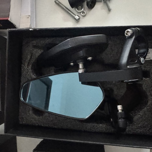 Handlebar weight set, mirrors and mirror caps for motorcycle