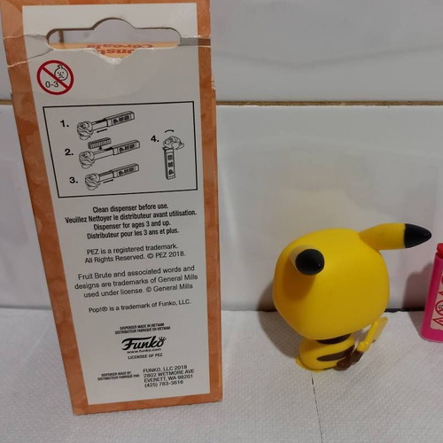 Funko Pop Pez Monster Cereals Fruit Brute and Pikachu figure used