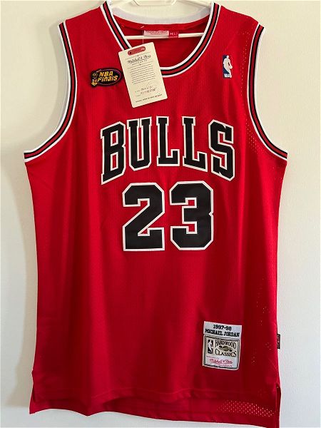  fanela emfanisi Michael Jordan Chicago Bulls Road Finals 1997-98 Mitchell & Ness megethos Large