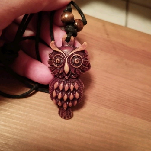 Boho owl necklace used in excellent condition