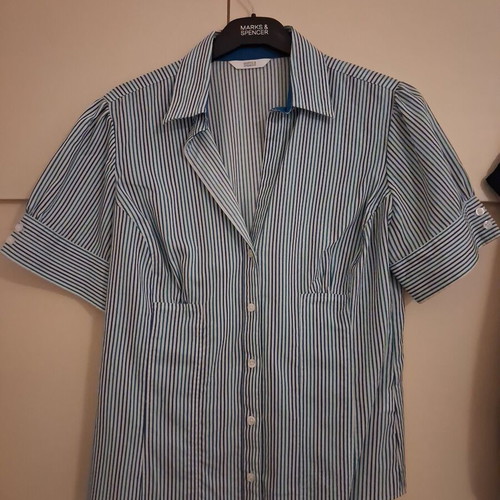 Women's striped Marks & Spencer shirt used, size L