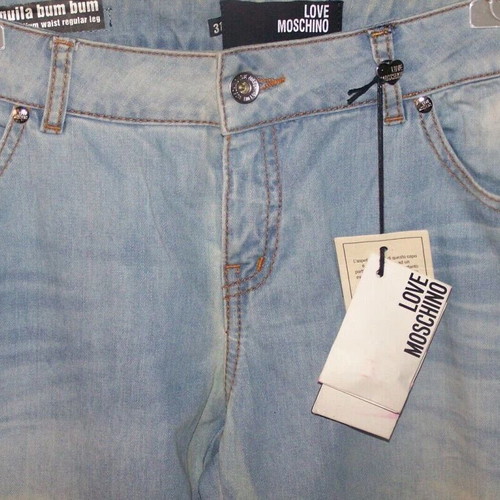 Love Moschino "Tequila Bum Bum" Pants Brand New Turquoise Size 31