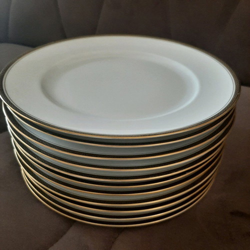 Classic set of 12 Bavaria porcelain serving plates like new