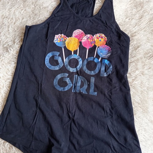 Women's tank top new, black and white