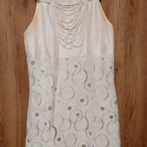 Vitsio silk dress with embroidered beads, size M