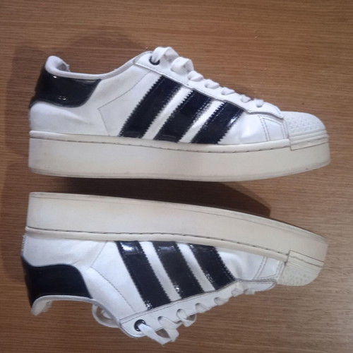 Adidas Superstar Bold Platform sneakers used, size 40, black and white