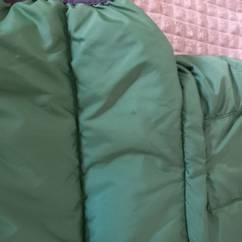 Benetton kids sleeveless vest like new, green with hood, for ages 3-4