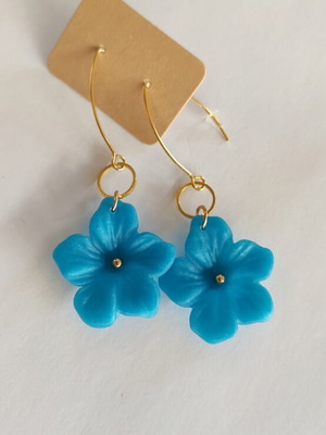 Handmade earrings with polymer clay and steel hooks new