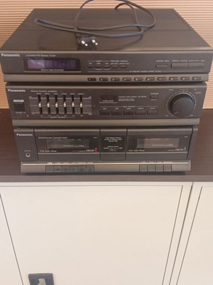 Panasonic vintage sound system used with dual cassette and radio
