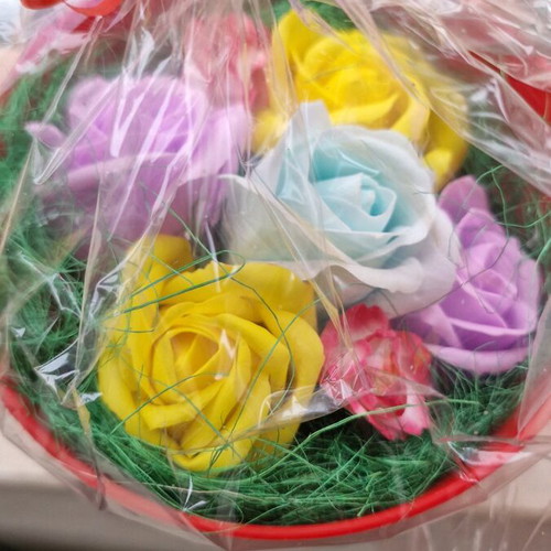 Soap Rose Decoration in Beautiful Pot New