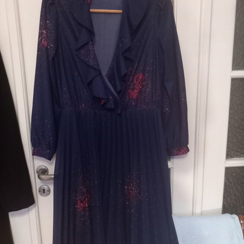 Dress one size like new, blue, with lining