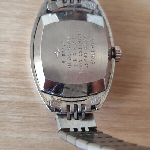 Seiko Automatic watch model 2205-7010 used, silver dial, 17 jewels