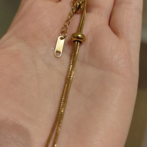 Gold necklace made of stainless steel new with adjustable length