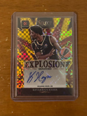 Panini EuroLeague Select Kevarrius Hayes Auto /10 New