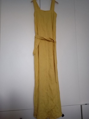 Moutaki maxi φόρεμα 100% λινό small medium σαν καινούργιο, κίτρινο