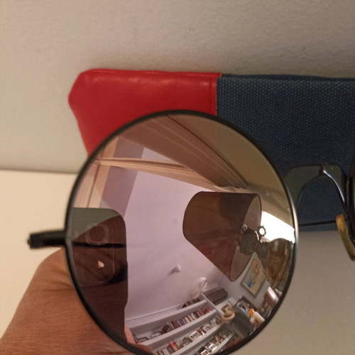 Le Specs sunglasses used, pink, metal frame