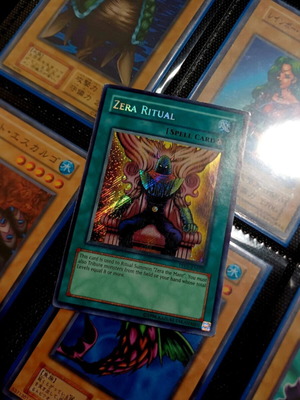 Zera Ritual Secret Rare card used, very bad condition