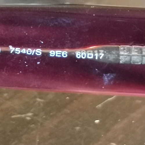 Ralph 7540/S sunglasses used, vintage Y2K dark ruby