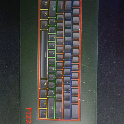 Redragon K617 FIZZ Gaming mechanical keyboard 60% like new with RGB lighting