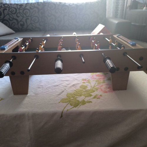 Children's Foosball Table with Legs and 2 Balls, Like New, Wooden