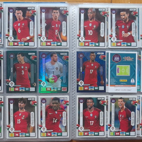 Road to 2018 FIFA World Cup Russia Adrenalyn XL album with cards used