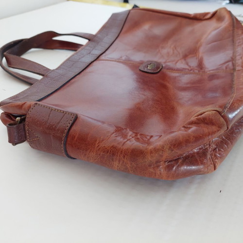 El Campero vintage leather shoulder bag brown like new