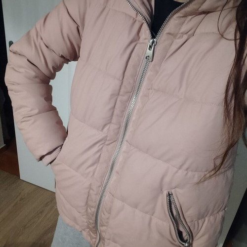 Zara jacket like new, soft pink with silver zipper