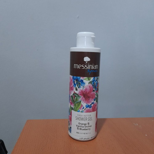 Messinian Spa Shea Butter Shower Gel New 300ml Orange Vanilla Orchid Blueberry