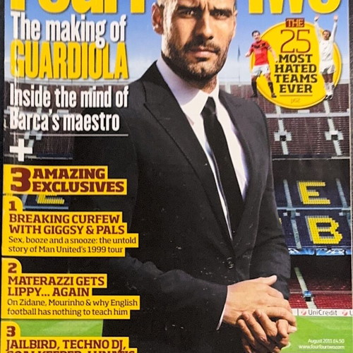 FourFourTwo magazine used, August 2011 issue with Guardiola cover